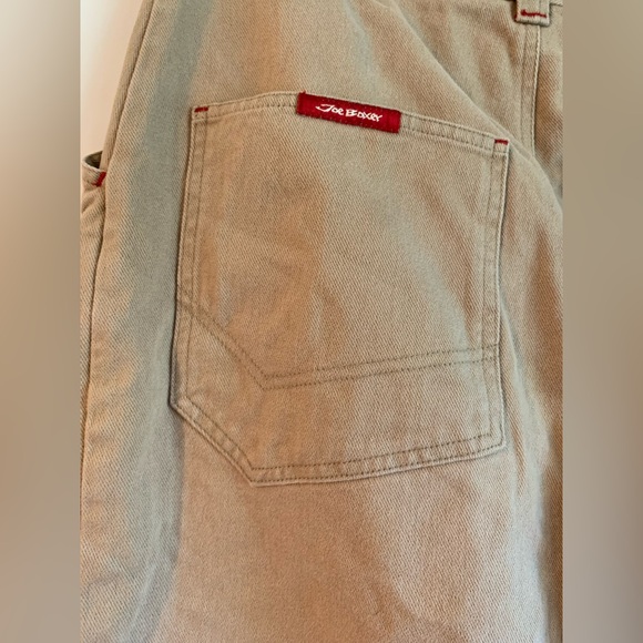 Vintage Y2K Joe Boxer Jeans Tan Cargo Carpenter Pants Size 34x30 - Picture 6 of 9